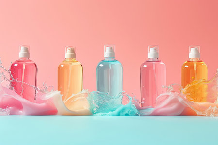 Mockup Empty skin care serum bottle for advertising. Cosmetic concept. Generative AIの素材