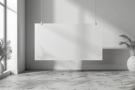 Hanging advertising billboard. Generative AIの素材