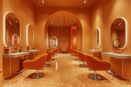 Empty Hair salon studio modern interior design. Generative AIの素材