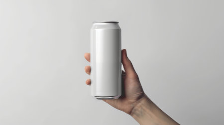 Mockup aluminium can product. Beverage product with copy spaceの素材