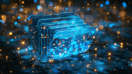 Futuristic background Data Transfer. Technology cyberspace backgroundの素材