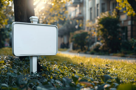 Real Estate concept. Empty sign board for rent houseの素材