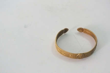 bracelet on the floorの写真素材