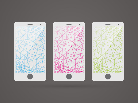 Colorful rumpled triangular low poly style geometric pattern texture  abstract background wallpaper on digital device  vector illustration graphic templateのイラスト素材