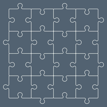 Line puzzle pieces forming a pattern background. Vector illustration graphic.のイラスト素材
