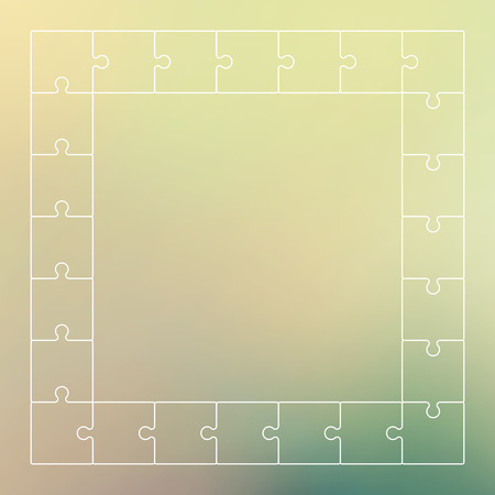 Green puzzle pieces forming a pattern background. Vector illustration graphic.のイラスト素材