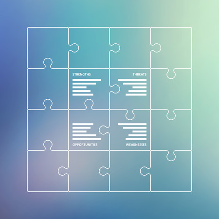 Green puzzle pieces forming a pattern background. Vector illustration graphic.のイラスト素材