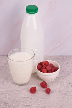 Kefir is a probiotic fermented milk drink cold for a healthy gut, fermented foods, the concept of a...