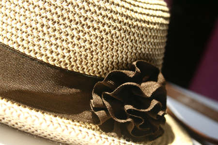 hat on the tableの写真素材