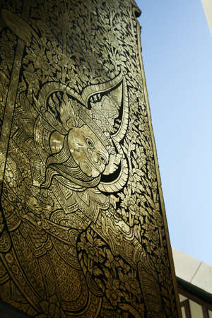 The Thai painting doorの写真素材