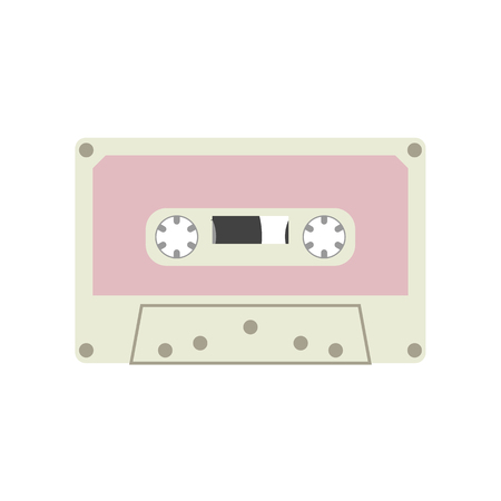 Audio cassette tape vector illustrationのイラスト素材