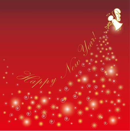 Background with stars and angelのイラスト素材