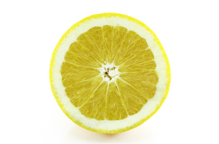 slice orange isolated on whiteの写真素材