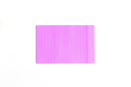 Blank note paper with lines on white background