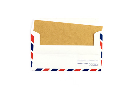 Closeup of air mail envelopeの写真素材