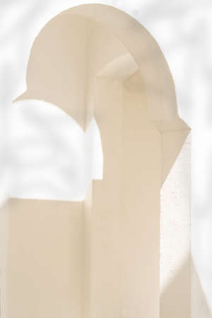 White abstraction with architectural details. Lights and shadows.の写真素材