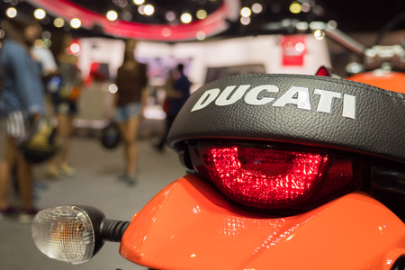 BANGKOK - December 10: tailtaillight of Ducati Motorcycle  on display at The Motor Expo 2015のeditorial素材