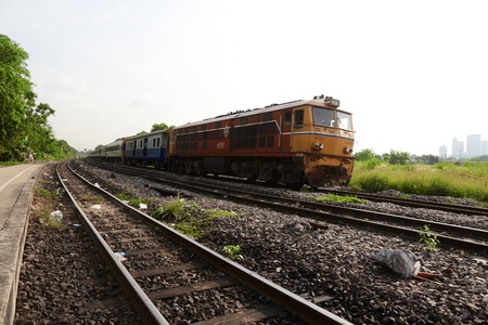 Transportation by train, Bangsue railway, Thailand のeditorial素材
