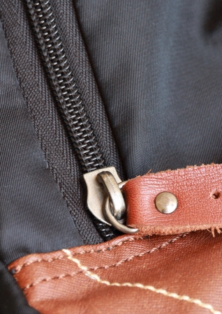 Closeup of zipper の写真素材