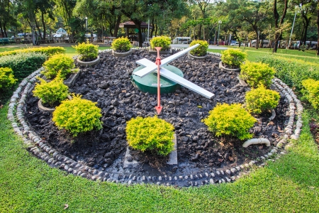 Sundial in Garden の写真素材