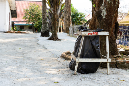 Bin using garbage bag.の写真素材