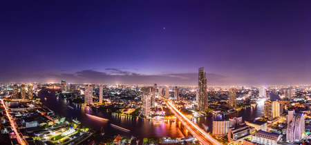Bangkok skyline cityscape in Thailand.