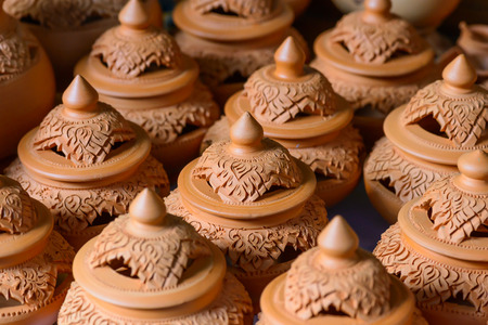 Art of Thai traditional earthenware.の写真素材