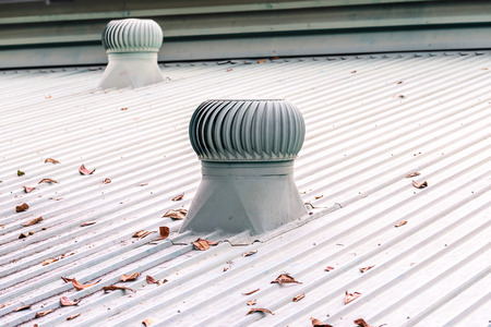 Ventilation system on the roof of factory.