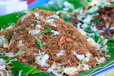 Thai style noodles, local named Pad Thai.の写真素材