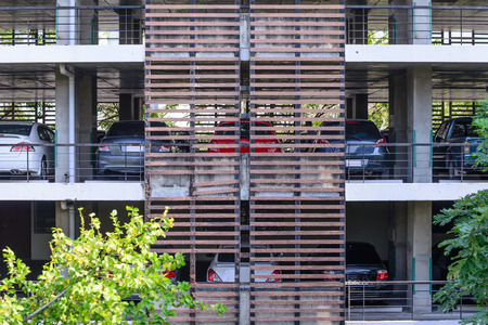 Structure of car park floor on building.の写真素材