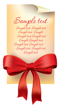 Page with bow for designのイラスト素材