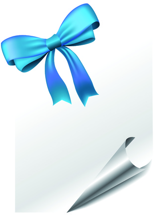 Vector Page with bow for designのイラスト素材