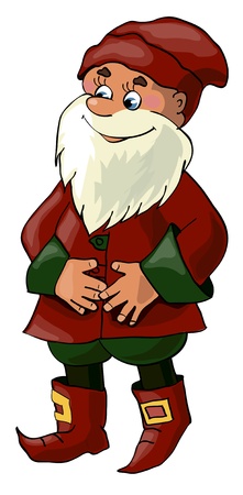 Cartoon gnome on white background. Vectorのイラスト素材