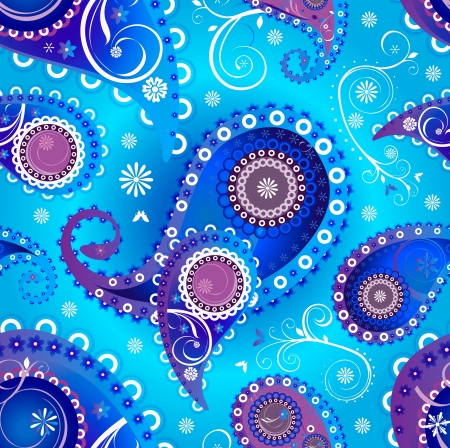 Seamless paisley background のイラスト素材