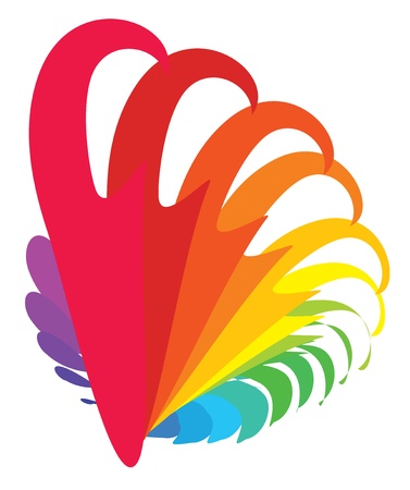 Colorful abstract rainbow designのイラスト素材