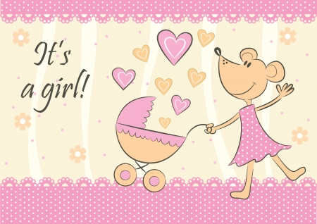 Baby arrival announcement card. Vectorのイラスト素材