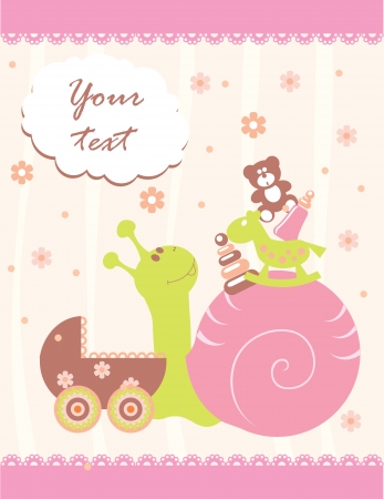 Baby arrival announcement card. Vectorのイラスト素材