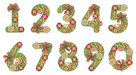 Decorative numbers for designのイラスト素材