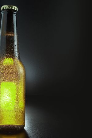 Chill bottle of beer ready to be openedの写真素材