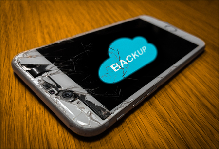 broken mobile phone cloud backup