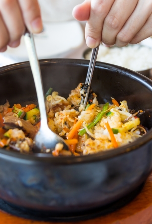 Korean cuisine with mash の写真素材