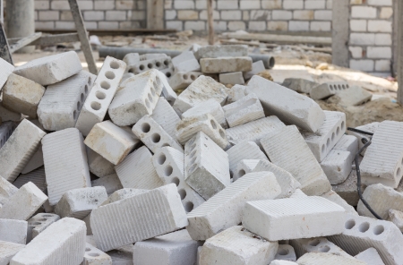 Group of bricks and construction の写真素材