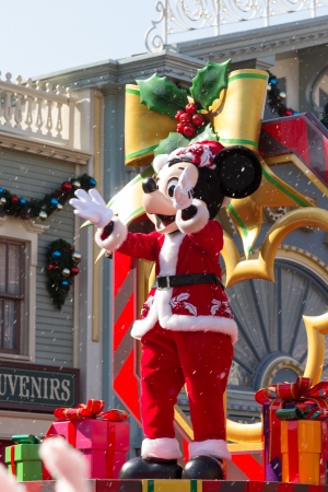 MICKEY MOUSE - DEC 31: Celebrate Christmas New Year Festival on December 31, 2012 in Disneyland, Hong Kongのeditorial素材