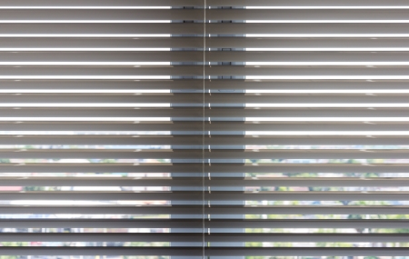 Full frame small open venetian blind in view