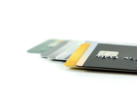 Closeup credit card put together の写真素材