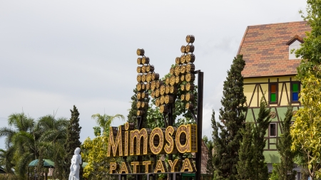 Entrance attractions in Pattaya  Pattaya, Thailand - May 19, 2013  The Mimosa attractions at Pattayaのeditorial素材