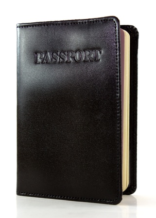 Passport cover on isolated background の写真素材