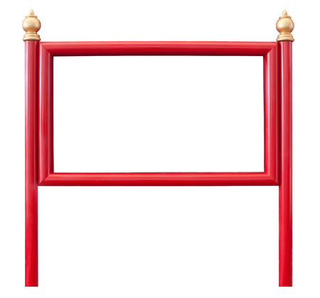 Pillar thai style red frame の写真素材