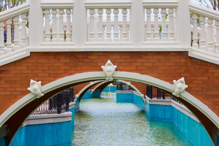 HUA HIN, THAILAND- JUL 1, 2013: New place attraction Shopping is the Outlet shops, restaurants, and photography. Establish the atmosphere like Venice. on Jul 1, 2013 Hua Hin, Thailand at The Venezia Hua Hinのeditorial素材