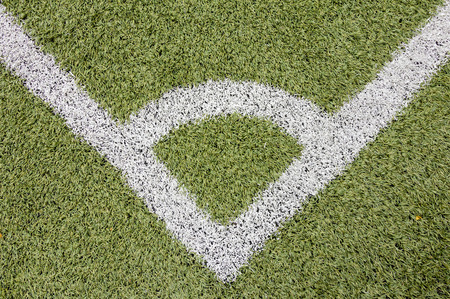 Triangle corner on soccer field の写真素材